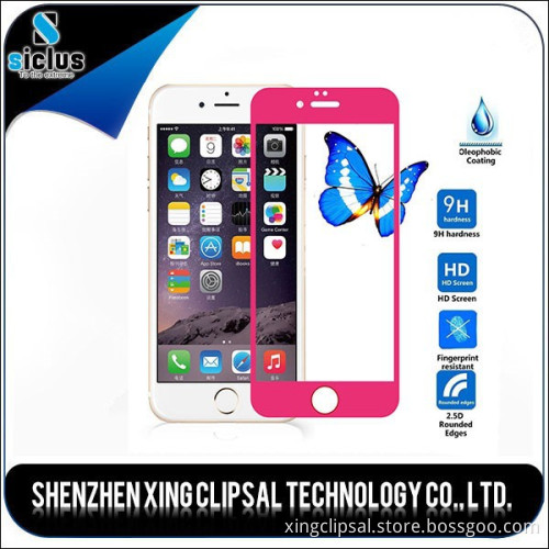 9h 0.3mm anti crack premium fancy color tempered glass screen protector for iphone 6 plus